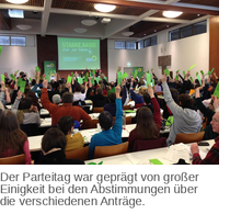 Abstimmung auf dem Grünen Parteitag. Abstimmung auf dem Grünen Parteitag.