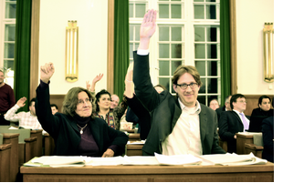 Foto: Unsere Verordneten im BVV-Saal